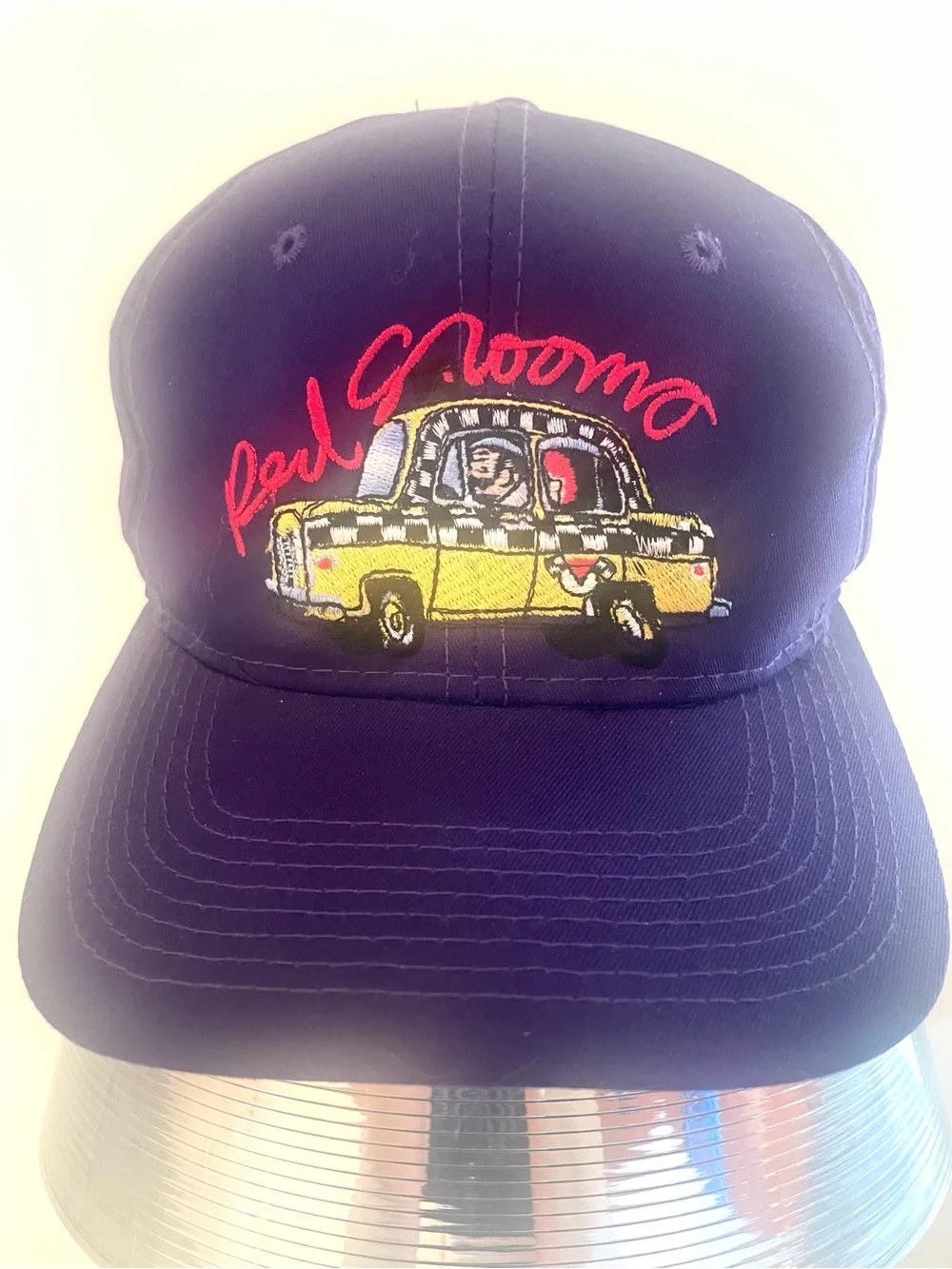 Rare Vintage 1993 RED GROOMS Ruckus Taxi Cab Purple Hat- NYC Exhibition - New